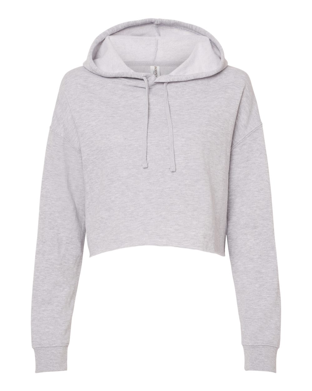 Independent Trading Co. AFX64CRP Women's Lightweight Crop Hoodie in Grey Heather