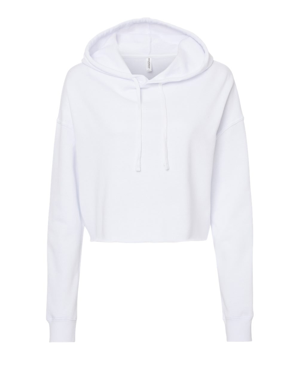 Independent Trading Co. AFX64CRP Women's Lightweight Crop Hoodie in White