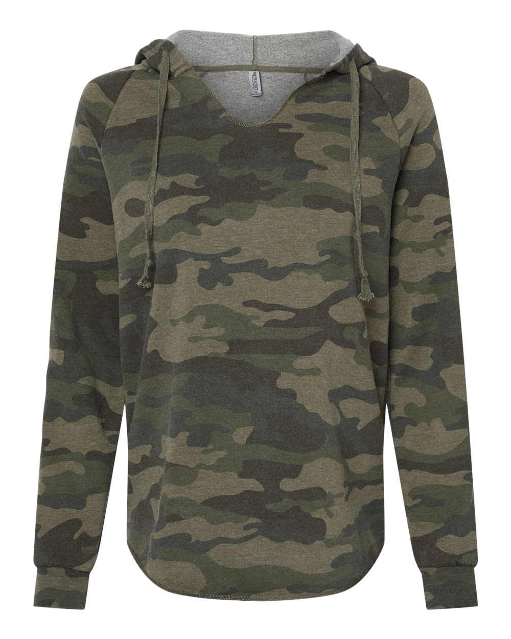 Independent Trading Co. PRM2500 California Wave Wash Hoodie in Forest Camo Heather