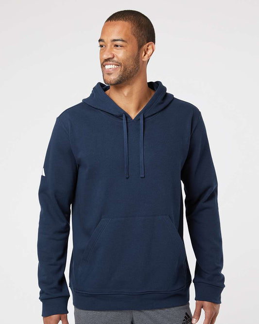 adidas Unisex Fleece Hooded Sweatshirt in Collegiate Navy, style A432