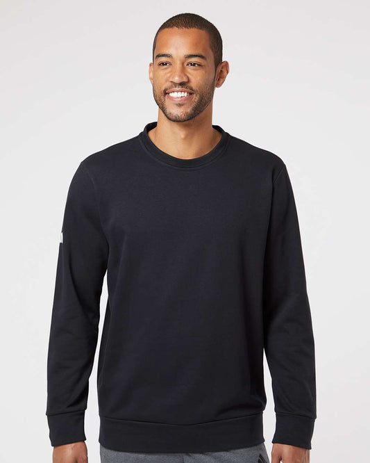 adidas Unisex Fleece Crewneck Sweatshirt in Black, style A434
