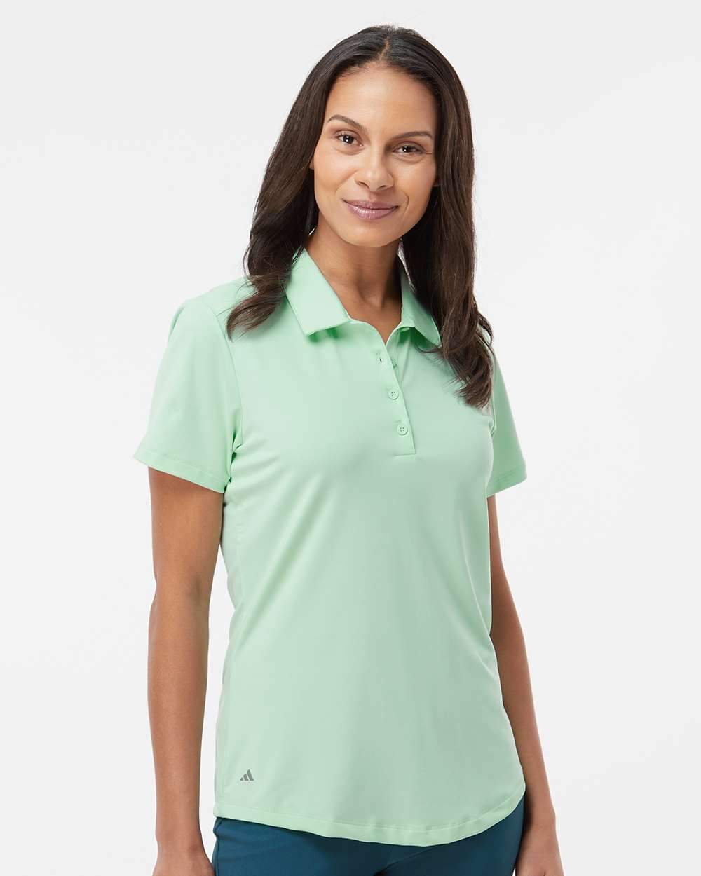 adidas Women's Ultimate365 Solid Polo in Clear Mint, style A515