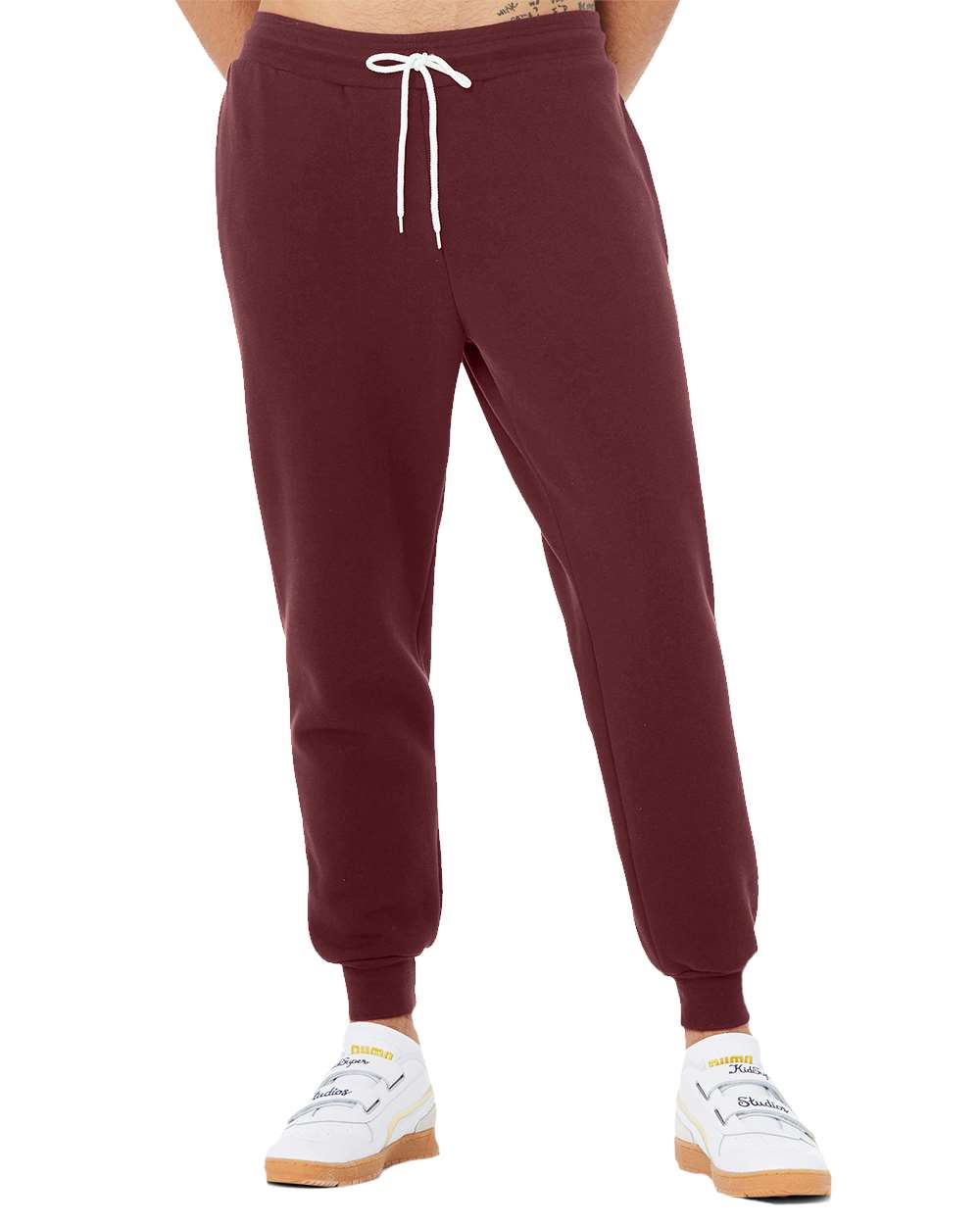 Bella+Canvas 3727 Unisex Sponge Fleece Joggers in Maroon