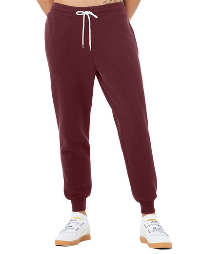 Bella+Canvas 3727 Unisex Sponge Fleece Joggers in Maroon