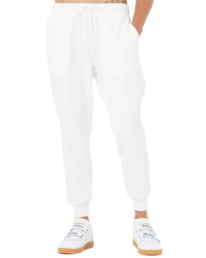 Bella+Canvas 3727 Unisex Sponge Fleece Joggers in White