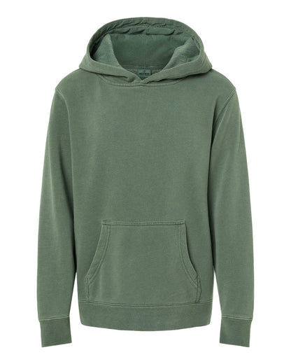 Independent Trading Co. PRM1500Y Youth Pigment-Dyed Hoodie in Pigment Alpine Green