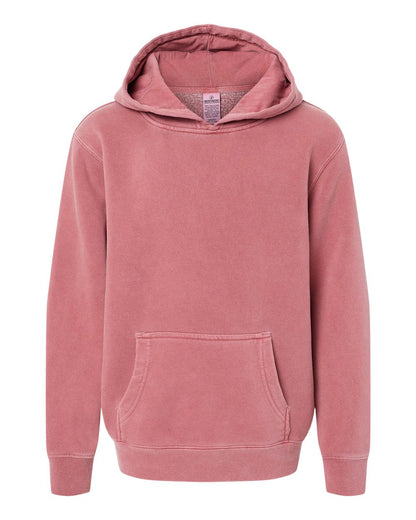 Independent Trading Co. PRM1500Y Youth Pigment-Dyed Hoodie in Pigment Maroon