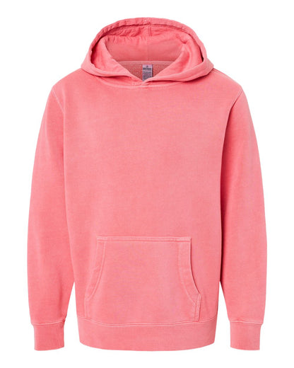 Independent Trading Co. PRM1500Y Youth Pigment-Dyed Hoodie in Pigment Pink