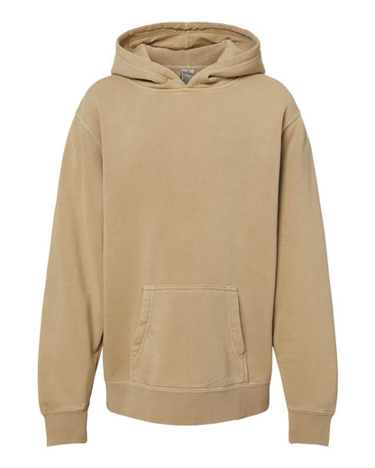 Independent Trading Co. PRM1500Y Youth Pigment-Dyed Hoodie in Pigment Sandstone