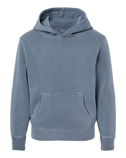 Independent Trading Co. PRM1500Y Youth Pigment-Dyed Hoodie in Pigment Slate Blue