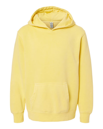 Independent Trading Co. PRM1500Y Youth Pigment-Dyed Hoodie in Pigment Yellow