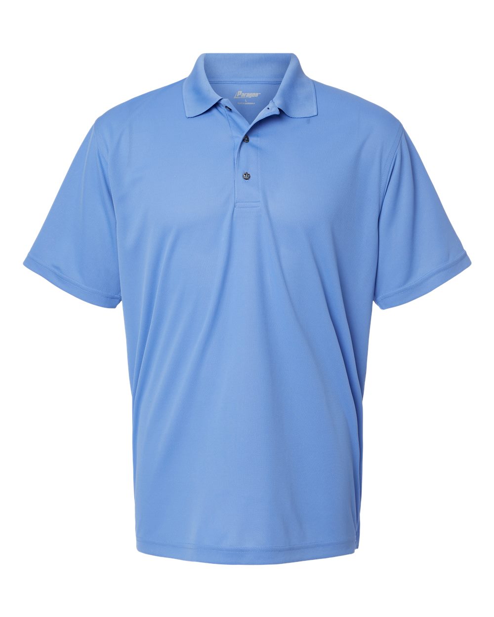 Paragon Men's Saratoga Performance Mini Mesh Polo blank in Bimini Blue, style 100