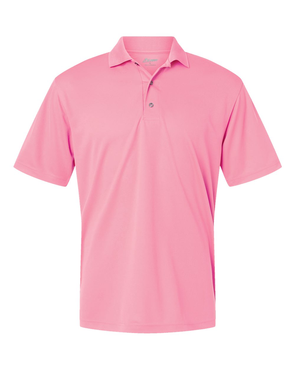 Paragon Men's Saratoga Performance Mini Mesh Polo blank in Charity Pink, style 100