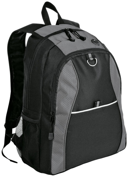 Port Authority Contrast Honeycomb Backpack BG1020 - Grey/ Black