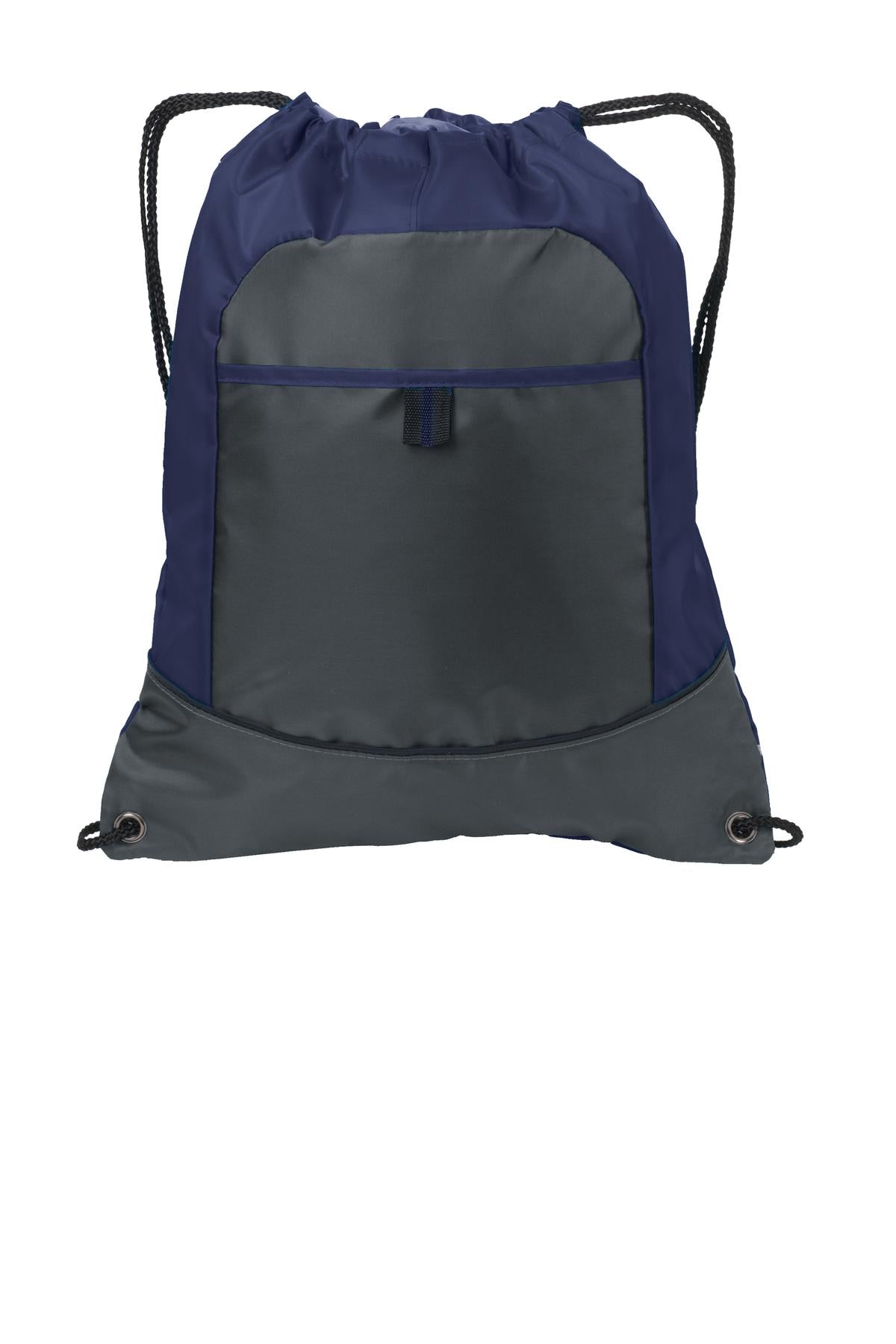 Port Authority Pocket Cinch Pack BG611 - True Navy/ Deep Smoke