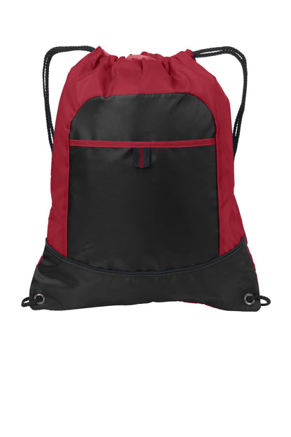 Port Authority Pocket Cinch Pack BG611 - True Red/ Black