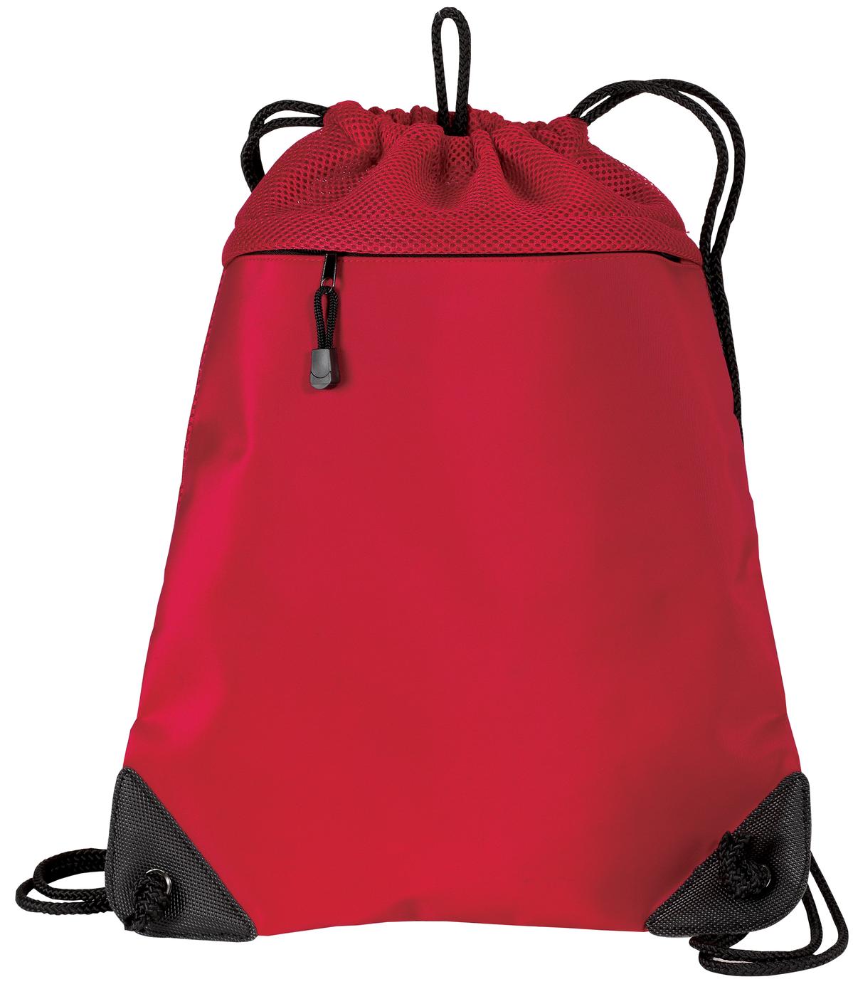 Port Authority Cinch Pack with Mesh Trim BG810 - Chili Red