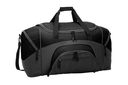 Port Authority Standard Colorblock Sport Duffel BG99 - Heather Grey/ Black