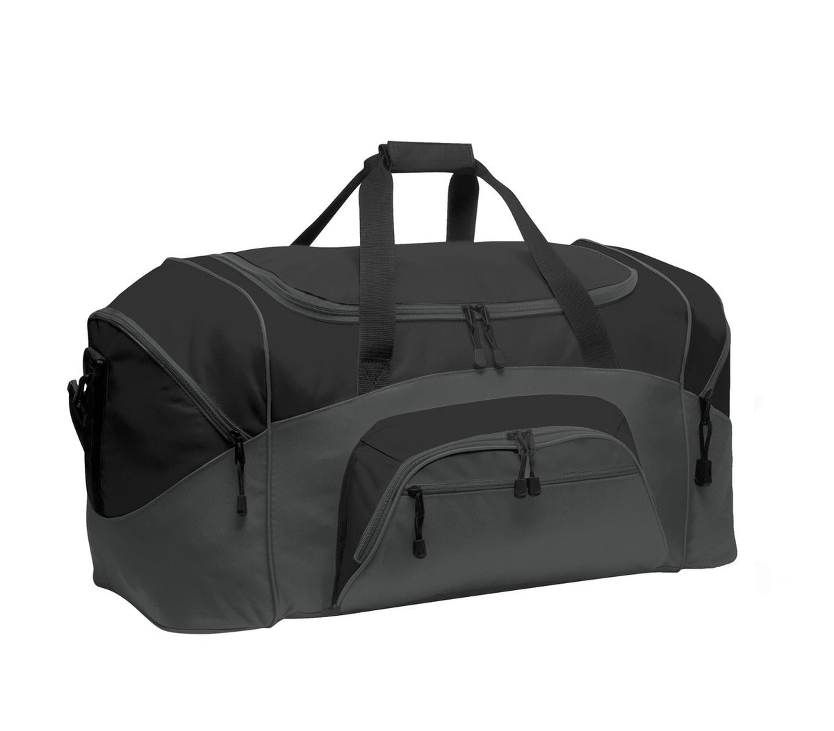 Port Authority Standard Colorblock Sport Duffel BG99 - Black/ Dark Charcoal
