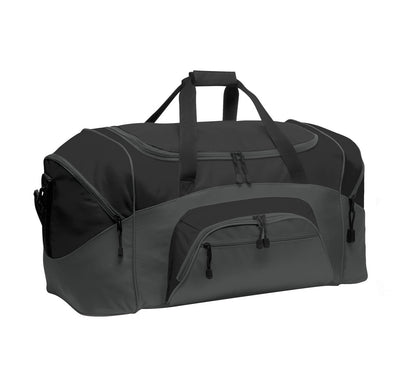 Port Authority Standard Colorblock Sport Duffel BG99 - Black/ Dark Charcoal