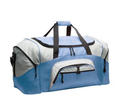 Port Authority Standard Colorblock Sport Duffel BG99 - Carolina Blue/ Grey