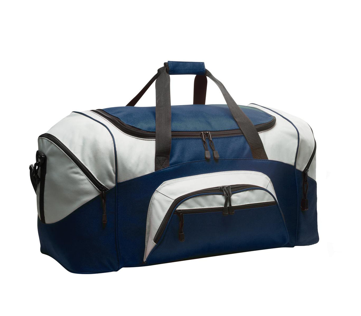 Port Authority Standard Colorblock Sport Duffel BG99 - Navy/ Grey