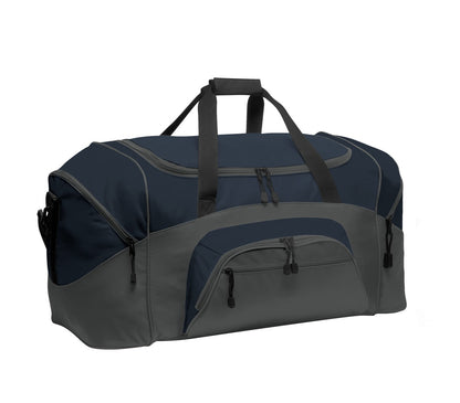 Port Authority Standard Colorblock Sport Duffel BG99 - Navy/ Dark Charcoal