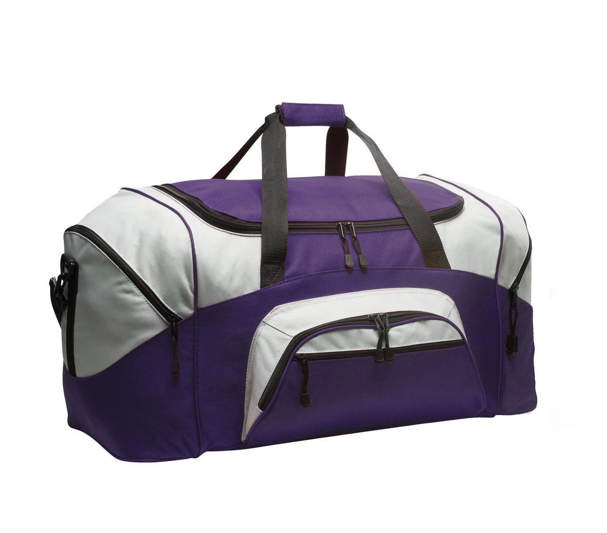 Port Authority Standard Colorblock Sport Duffel BG99 - Purple/ Grey