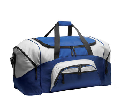 Port Authority Standard Colorblock Sport Duffel BG99 - True Royal/ Grey