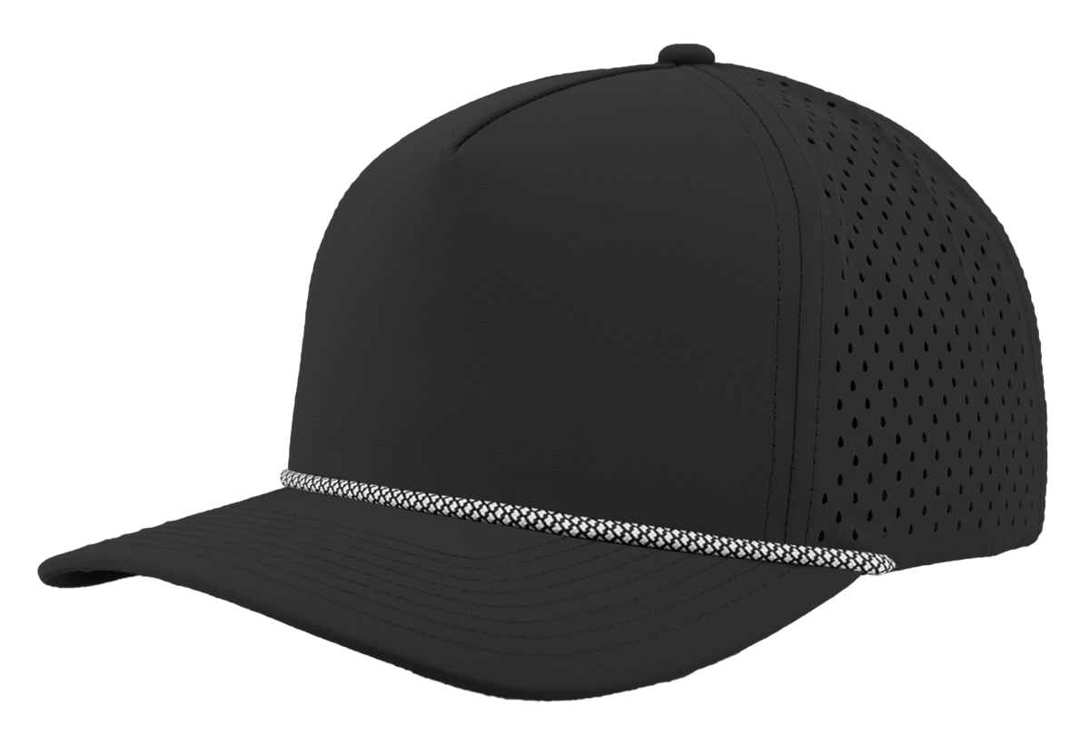 Zapped Headwear Blackhawk R+ Rope Hat - Black-White Chainlink Rope
