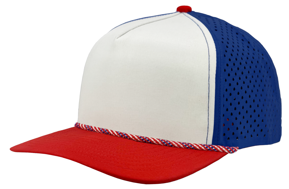 Zapped Headwear Blackhawk R+ Rope Hat - Red-White-Blue American flag rope