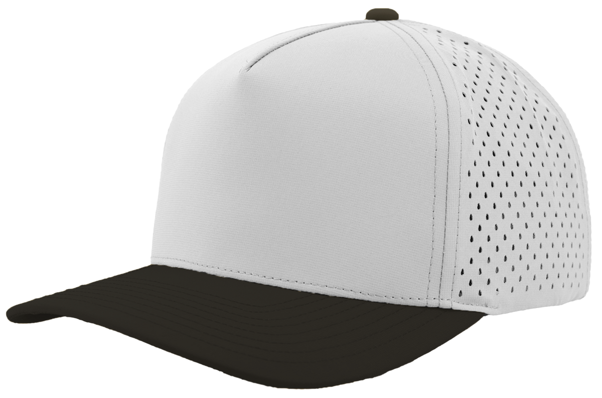 Zapped Headwear Blackhawk 5-Panel Hat - Off White - Black bill