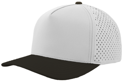 Zapped Headwear Blackhawk 5-Panel Hat - Off White - Black bill