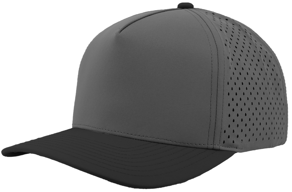 Zapped Headwear Blackhawk 5-Panel Hat - Grey - Black bill