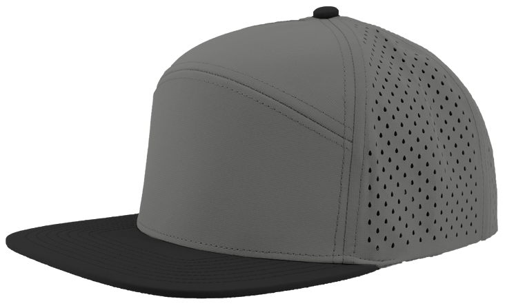 Zapped Headwear Osprey 7-Panel Hat - Grey-Black