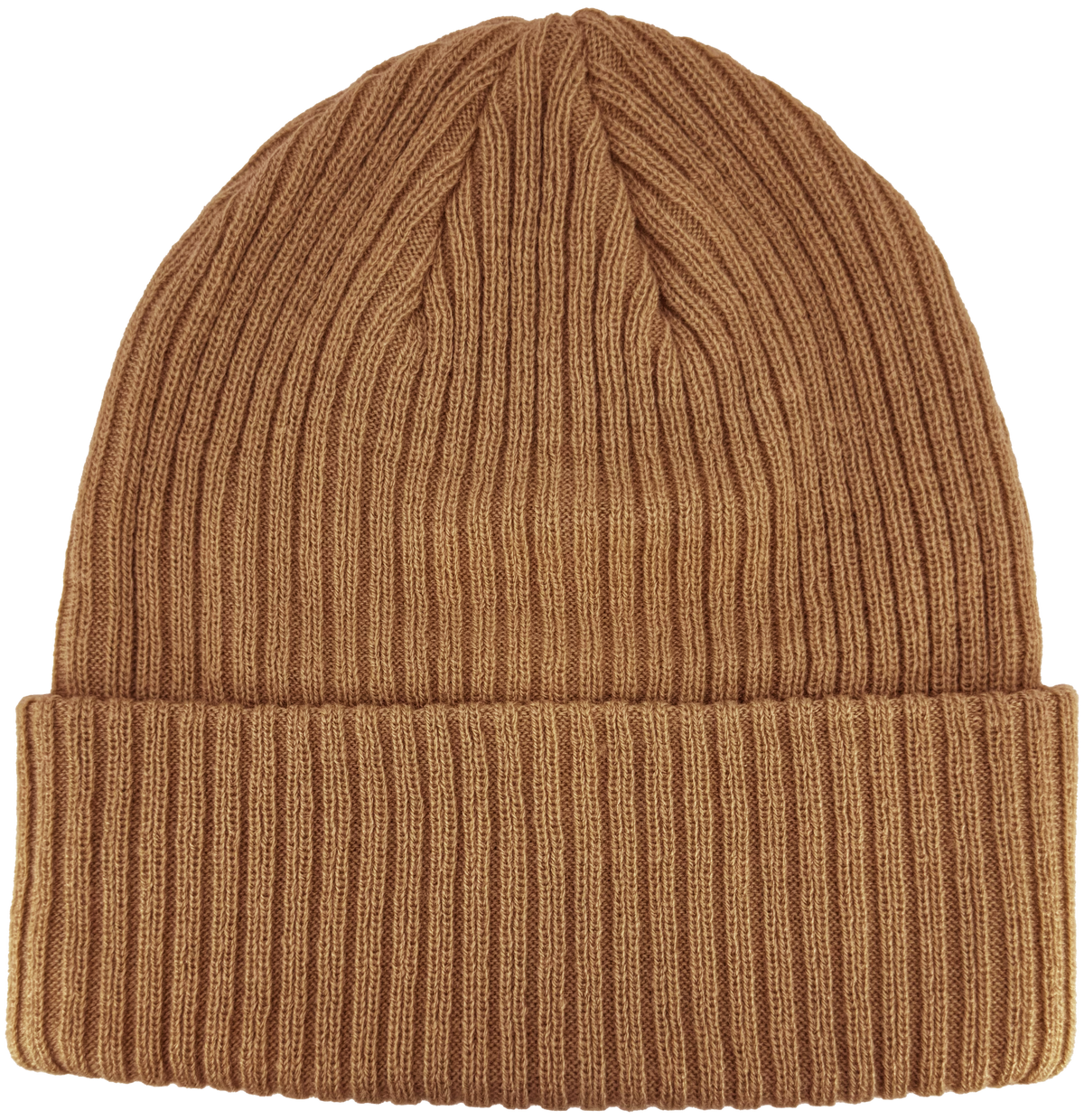 Zapped Headwear Knitted Cuff Beanie - Camel brown