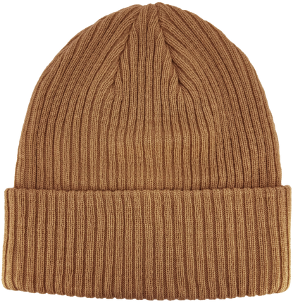 Zapped Headwear Knitted Cuff Beanie - Camel brown