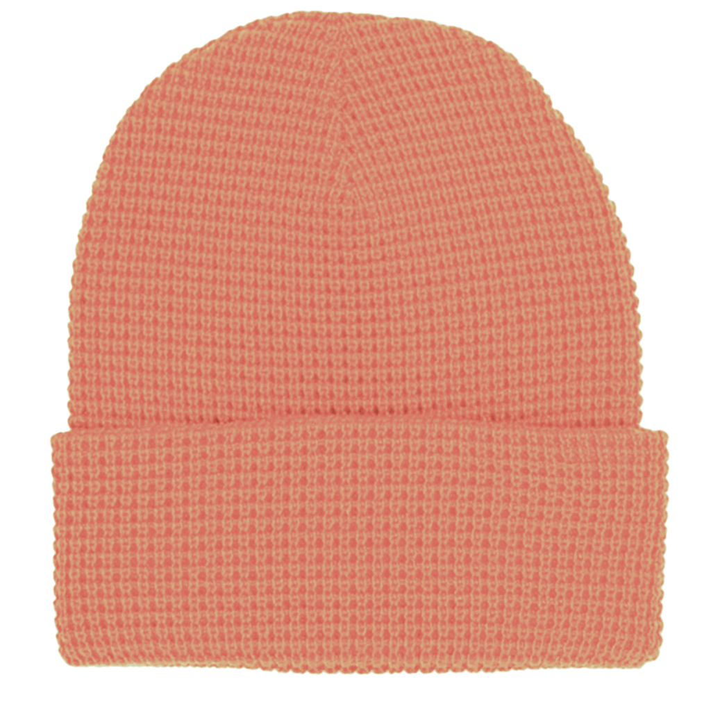 Zapped Headwear Waffle Beanie - Coral