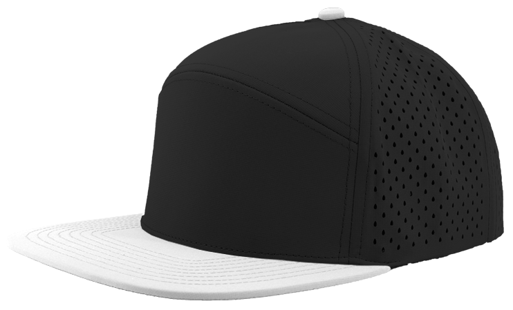Zapped Headwear Osprey 7-Panel Hat - Black- Off white bill