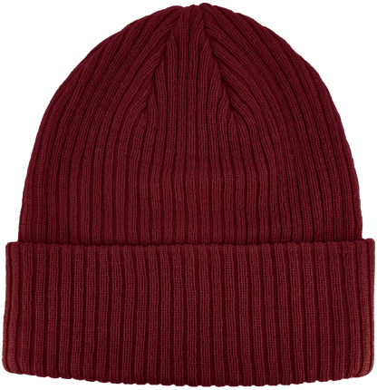 Zapped Headwear Knitted Cuff Beanie - Wine Red