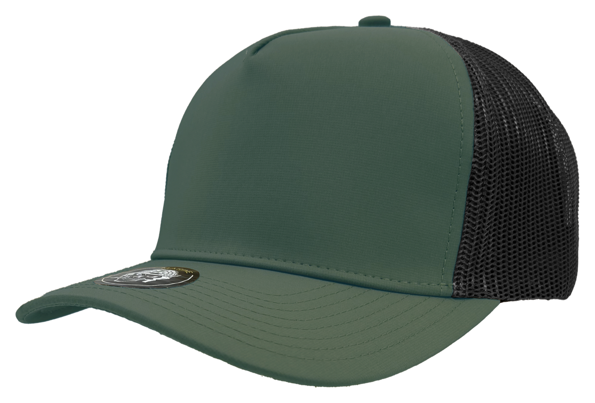 Zapped Headwear Marine 5-Panel Mesh-Back Hat - Steel Green-Black