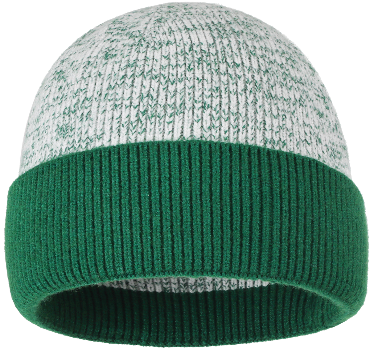 Zapped Headwear Heather Cuff Beanie - Heather green/green cuff