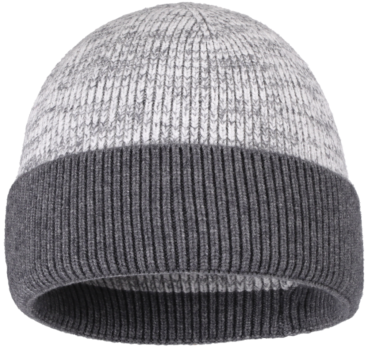 Zapped Headwear Heather Cuff Beanie - Heather grey/grey cuff