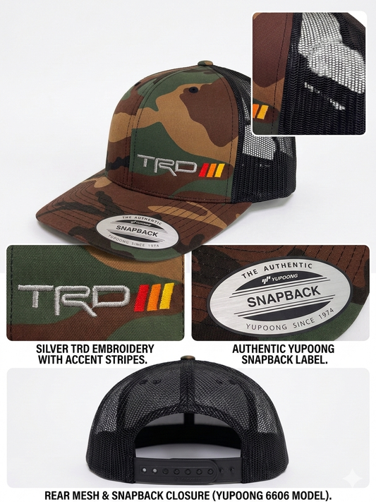 TRD Toyota Heritage Trucker Hat | Vintage Embroidered Cap