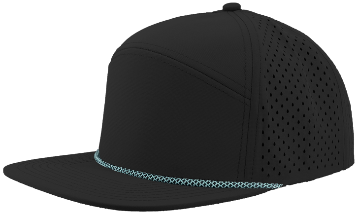 Zapped Headwear Osprey R+ Rope Hat - Black-Light Blue Chainlink rope