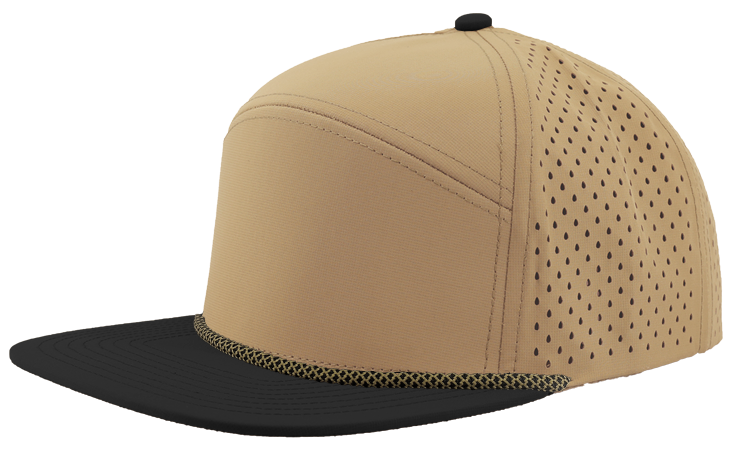 Zapped Headwear Osprey R+ Rope Hat - Khaki- Black bill - Khaki chainlink rope