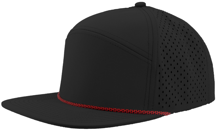 Zapped Headwear Osprey R+ Rope Hat - Black- Red Chainlink rope