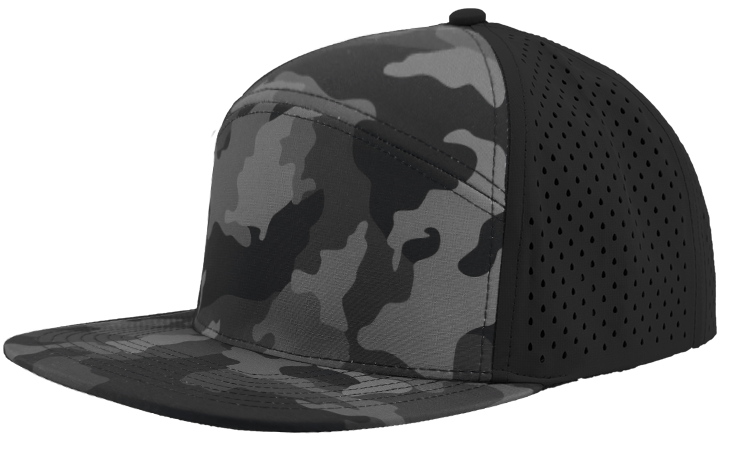 Zapped Headwear Osprey 7-Panel Hat - Black Camo-Black