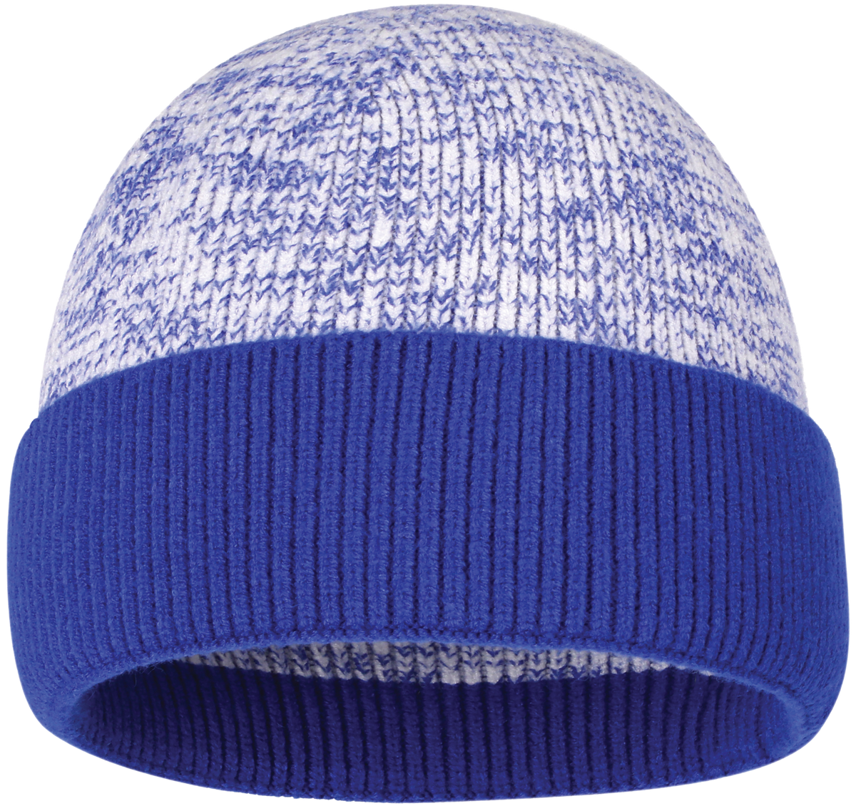 Zapped Headwear Heather Cuff Beanie - Heather royal/royal cuff