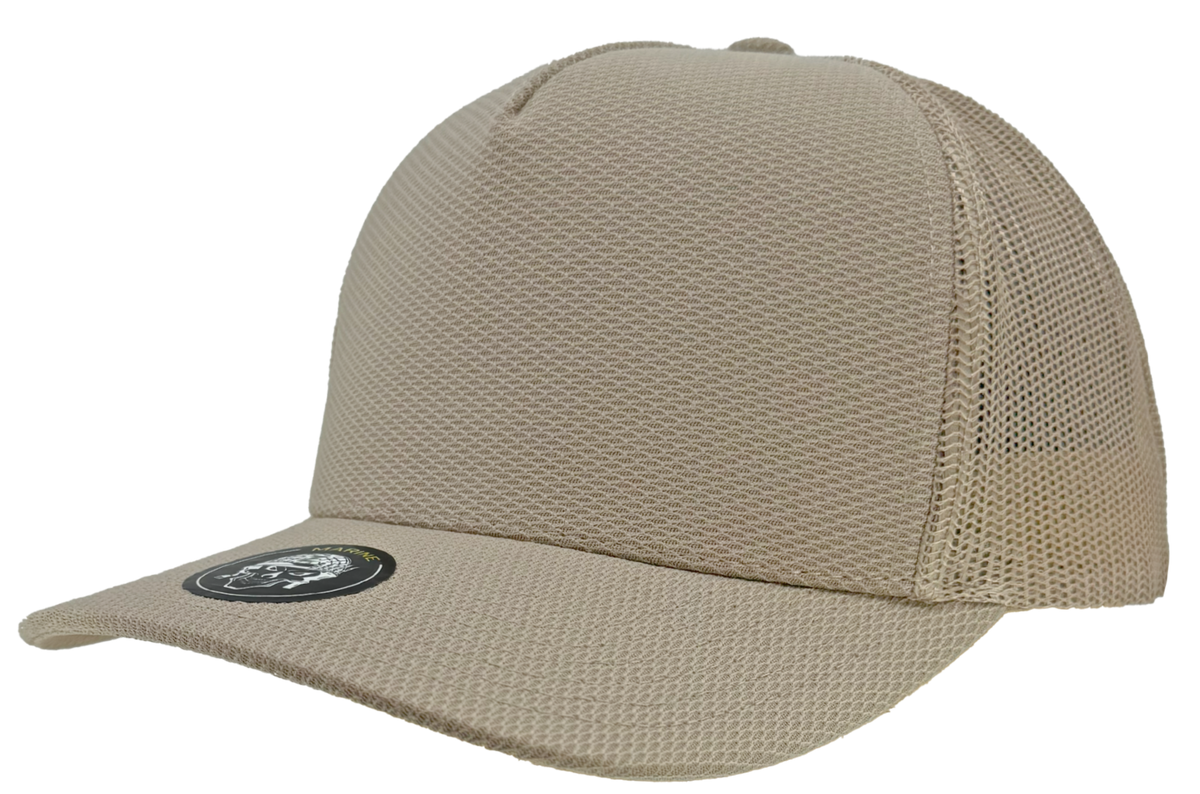 Zapped Headwear Marine 5-Panel Mesh-Back Hat - *Limited edition* Textured Khaki
